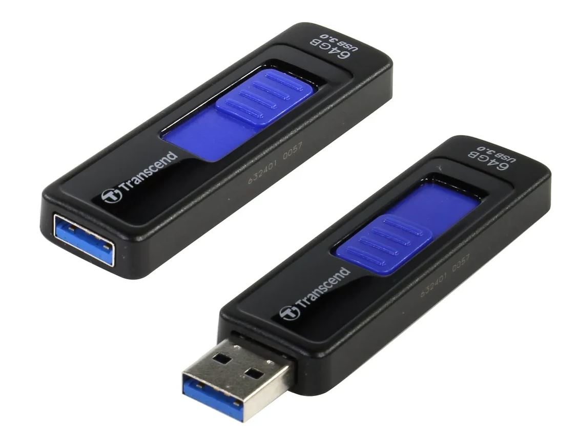USB Flash накопитель Transcend JetFlash 760 (TS64GJF760) 64 ГБ, синий детальное изображение - 2