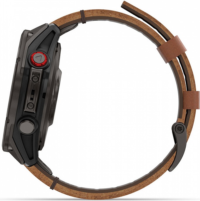 Смарт-часы Garmin fenix 8 Pro AMOLED DLC, 47 мм, угольно-серый, черный силиконовый ремешок детальное изображение - 5