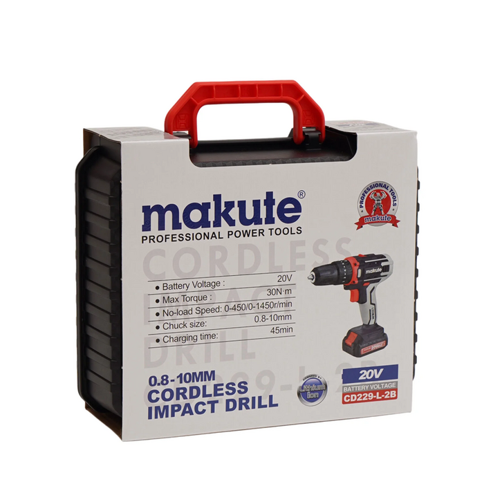 Аккумуляторная дрель-шуруповерт Makute CD126-L, 18 В, 48 Нм, 1,5 А·ч  №4