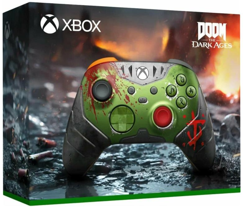 Геймпад Microsoft Xbox Wireless Controller – DOOM: The Dark Ages Limited Edition, Зеленый/Серый детальное изображение - 5