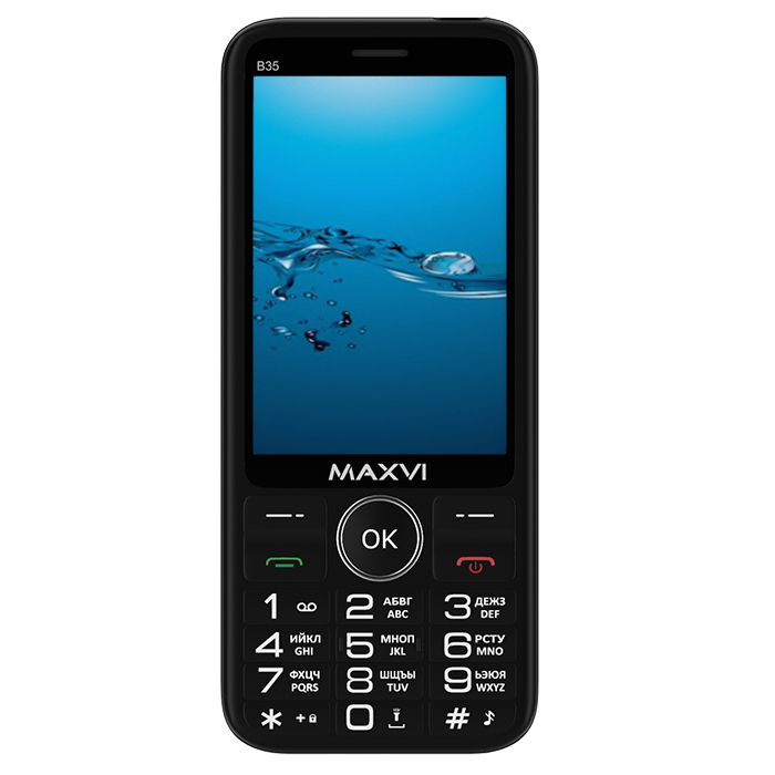Мобильный телефон MAXVI B35, 32 Мб, Черный, Dual micro-SIM детальное изображение - 2