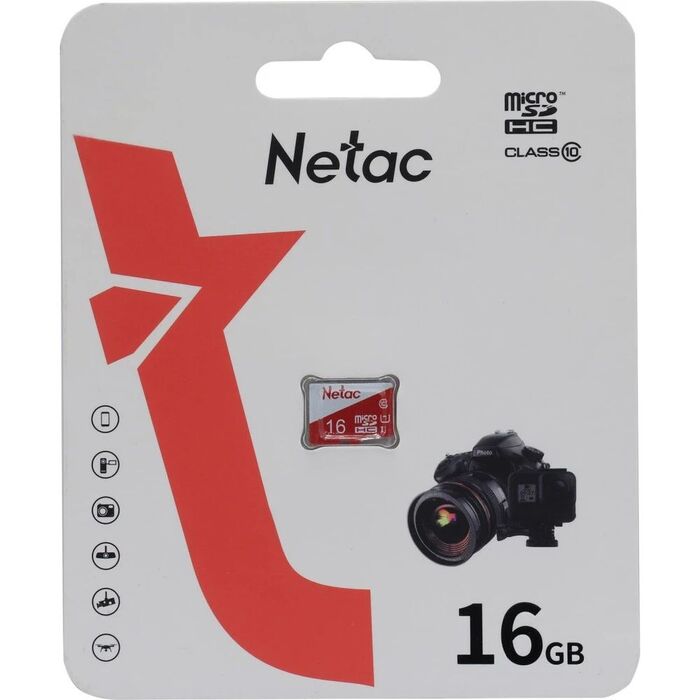 Карта памяти Netac P500 ECO MicroSD (NT02P500ECO-016G-S), 16 Гб №1