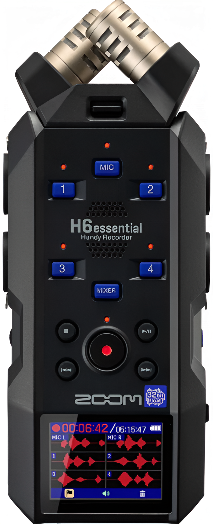 Рекордер Zoom H6essential, 32 бит, Черный детальное изображение - 1
