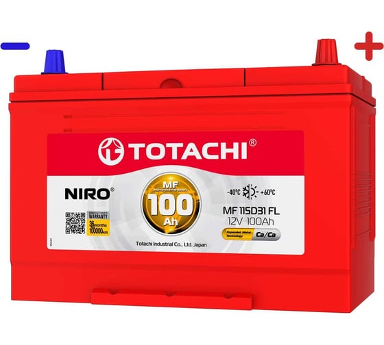Аккумулятор TOTACHI АКБ NIRO, Обратная полярность, 90000, 100 А*ч детальное изображение - 1
