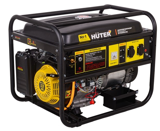 Генератор бензиновый HUTER DY6500LXG (бензин/газ) 64/1/32, 5 кВт, Черный детальное изображение - 1