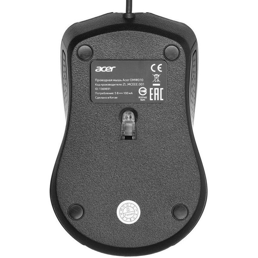 Мышь Acer OMW010, Черный детальное изображение - 4