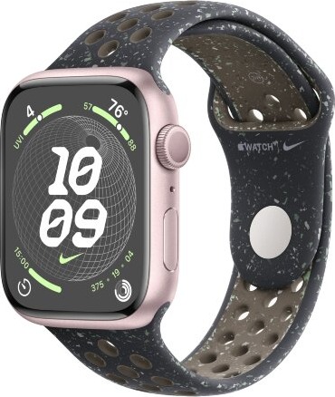Умные часы Apple Watch Series 9 Pink Aluminum Case GPS + Cellular with Nike Sport Band Midnight Sky, 45 mm, Темная ночь детальное изображение - 1