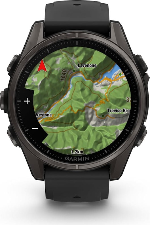 Смарт-часы Garmin Fenix 8 AMOLED Sapphire DLC, 43 мм, угольно-черный, пепельно-серый ремешок детальное изображение - 5