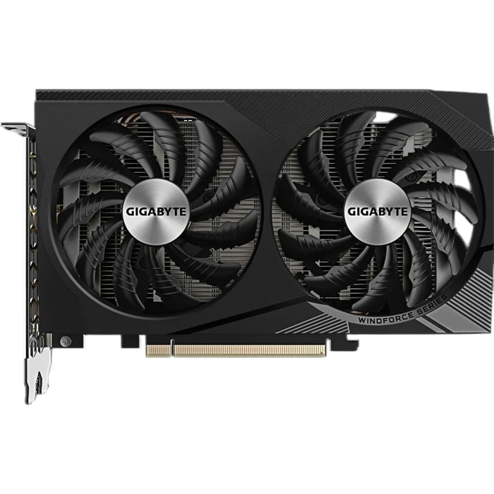 Видеокарта Gigabyte NVIDIA GeForce RTX 3050 WindForce OC, GV-N3050WF2OCV2-8GD, 8 ГБ, Черный детальное изображение - 1