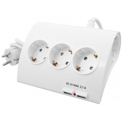 Сетевой удлинитель СТАРТ S 5x1-ZDV 2USB, 1.5 м, Белый детальное изображение - 2