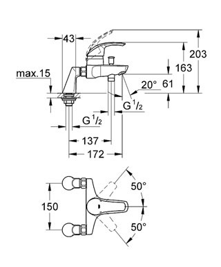 Смеситель Grohe Eurosmart 33303001 детальное изображение - 2