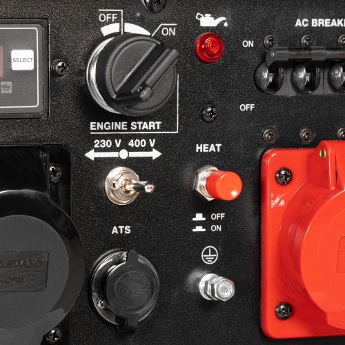 Генератор дизельный с воздушным охлаждением DAEWOO DDAE 9000DXE-3, открытый, 7.2 кВт, Черный детальное изображение - 8