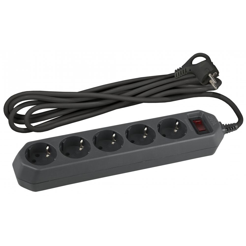 Сетевой фильтр ЭРА USF-5ES-3M-B, 3 м, Черный детальное изображение - 1