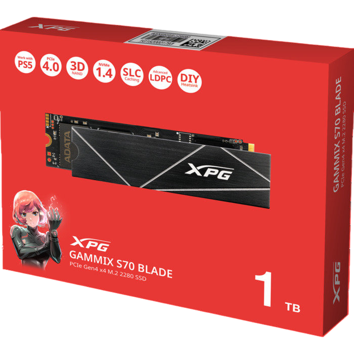 Накопитель SSD ADATA XPG Blade S70 AGAMMIXS70B-1T-CS, 1 Тб детальное изображение - 6
