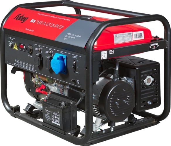 Генератор бензиновый FUBAG BS 7500 A ES DUPLEX 641087, 7 кВт, Красный детальное изображение - 2