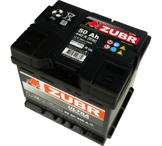 Аккумулятор ZUBR Ultra 50, Обратная полярность, ZU500, 50 А*ч детальное изображение - 2