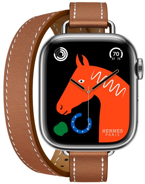 Смарт-часы Apple Watch Hermes Series 9 Attelage Double Tour, 41 мм, Серебро, Sport Band детальное изображение - 2