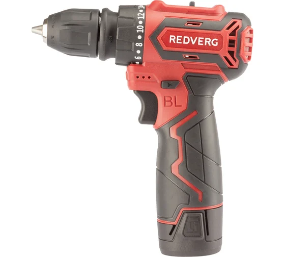 Аккумуляторная дрель-шуруповерт REDVERG RD-SD12BLR 6680699, 16 В, 36 Нм, 2 А·ч детальное изображение - 1