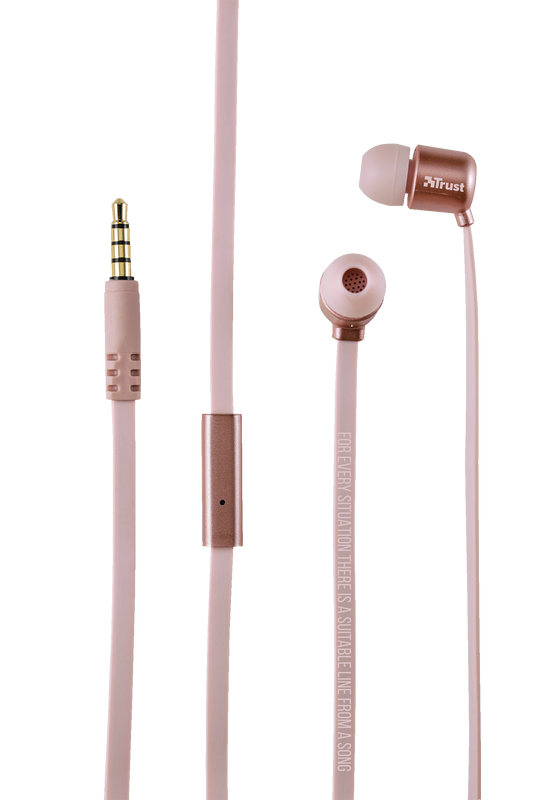 Проводные наушники Trust Urban Duga In-Ear Headphone, Розовый детальное изображение - 3