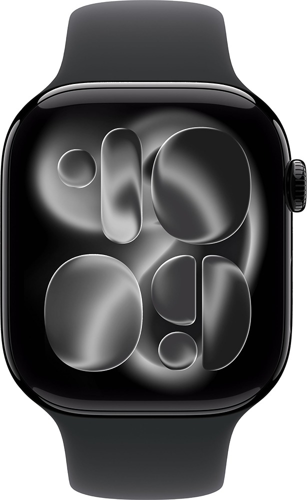 Умные часы Apple Watch Series 11 46 мм, Jet Black Aluminium Case with Black Sport Band, GPS + Cellular, Черный детальное изображение - 2