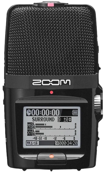 Рекордер Zoom H2n стерео, 32 бит, Черный детальное изображение - 1