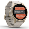 Смарт-часы Garmin Fenix 8 AMOLED Sapphire, 43 мм, Золотистый, Серый кожаный ремешок вариант - 7