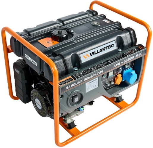 Генератор бензиновый VILLARTEC GG 6300C, 5 кВт, Оранжевый детальное изображение - 2