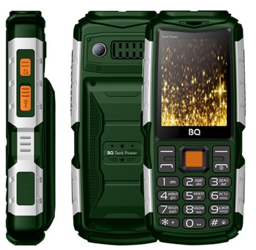 Мобильный телефон BQ 2430 Tank Power, 32 Мб, Зеленый, Dual micro-SIM детальное изображение - 2