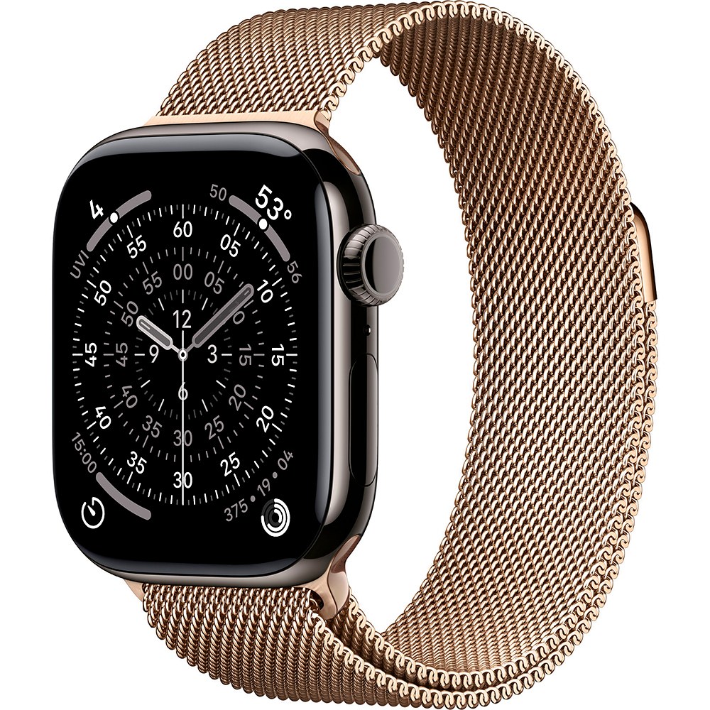 Умные часы Apple Watch Series 11 46 мм, Slate Titanium Case with Slate Milanese Loop, GPS + Cellular, Черный детальное изображение - 4
