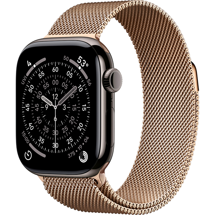 Умные часы Apple Watch Series 11 46 мм, Slate Titanium Case with Slate Milanese Loop, GPS + Cellular, Черный №4