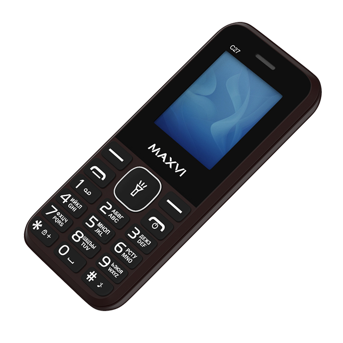 Мобильный телефон MAXVI C27, 32 Мб, Коричневый, Dual micro-SIM детальное изображение - 6