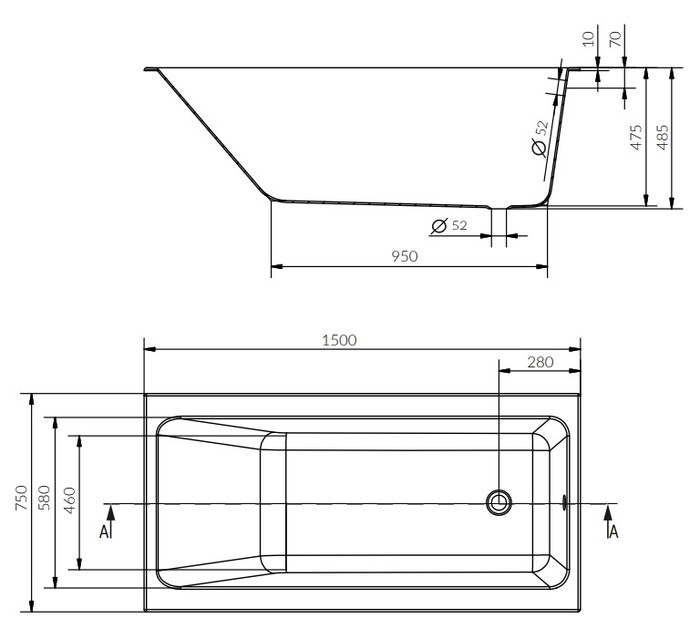 Ванна Cersanit Crea  №2