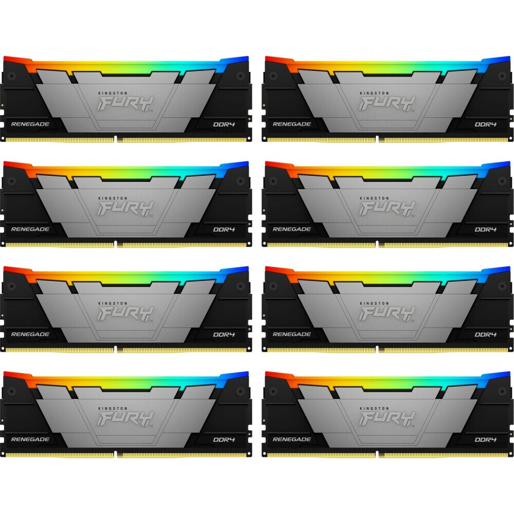 Оперативная память Kingston Fury Renegade RGB DDR4 3200MHz, KF432C16RB2AK8/256, 8x32 Гб KIT, 256Гб детальное изображение - 1