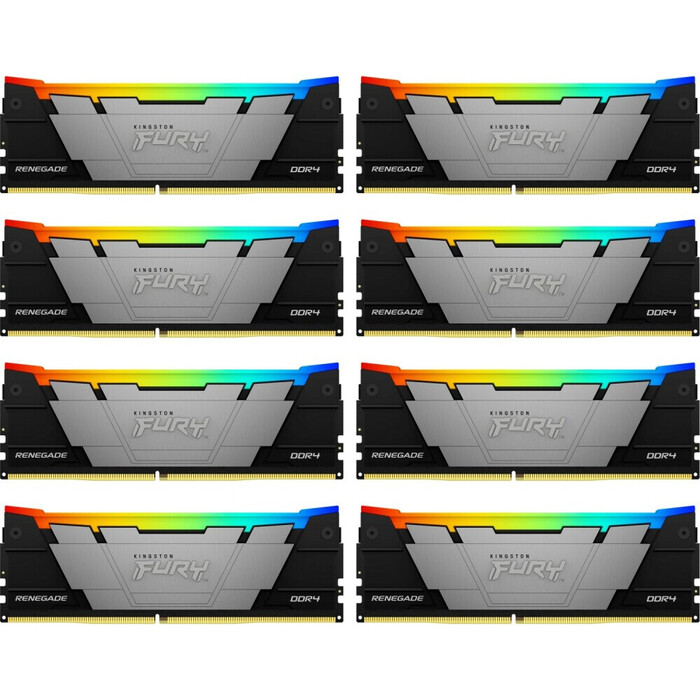 Оперативная память Kingston Fury Renegade RGB DDR4 3200MHz, KF432C16RB2AK8/256, 8x32 Гб KIT, 256Гб №1