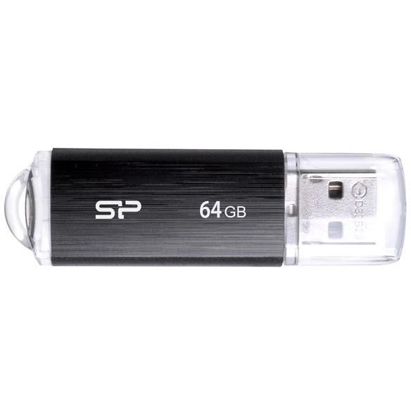 USB Flash накопитель Silicon Power Ultima U02 (SP064 ГБUF2U02V1K) 64 ГБ, черный детальное изображение - 1