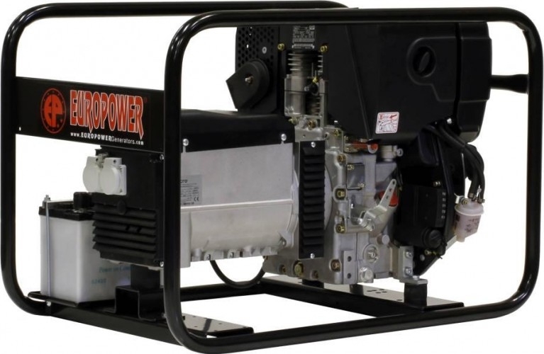 Генератор дизельный с воздушным охлаждением EUROPOWER EP 6000 DE 953010601, 5.4 кВт, Черный детальное изображение - 1