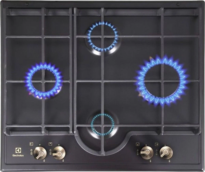 Газовая варочная панель Electrolux GPE 362 RBB, Черный №7
