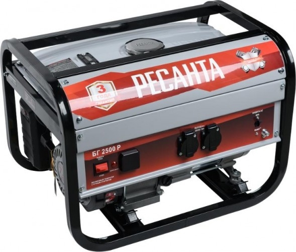 Генератор бензиновый Ресанта БГ 2500 Р 64/1/50, 2 кВт, Серый детальное изображение - 1