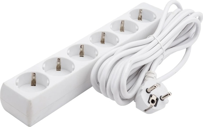 Сетевой удлинитель ExeGate ECE-6-1.8W, 1.8 м, Белый №1