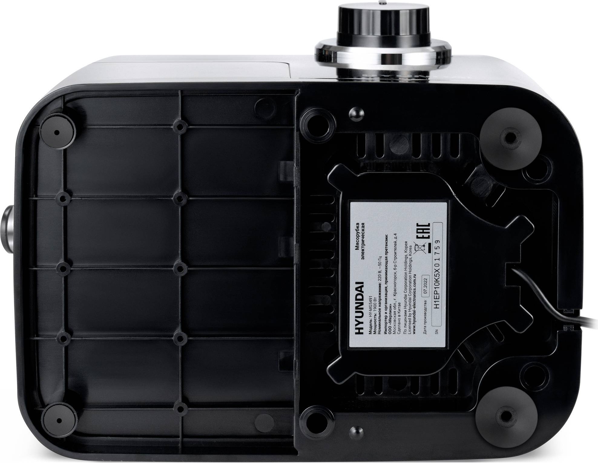 Мясорубка Hyundai HY-MG6491, Черный детальное изображение - 3