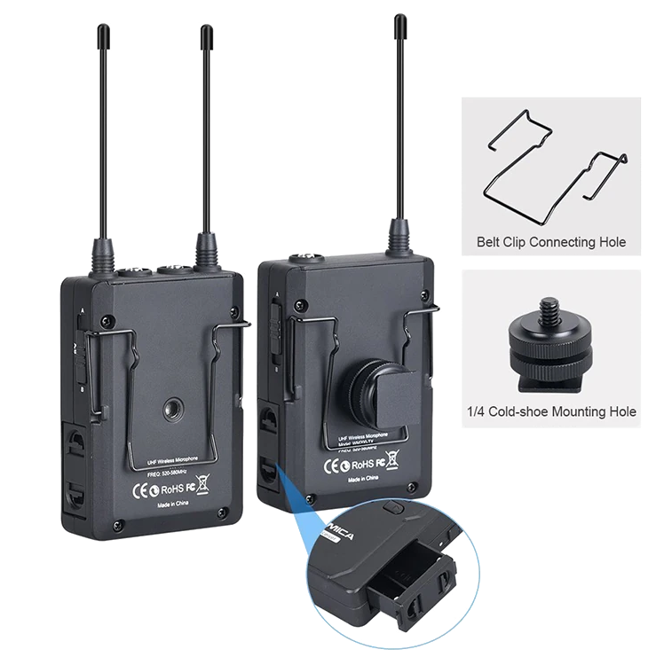 Радиосистема CoMica WM200C UHF (RX + TX), Черный детальное изображение - 3