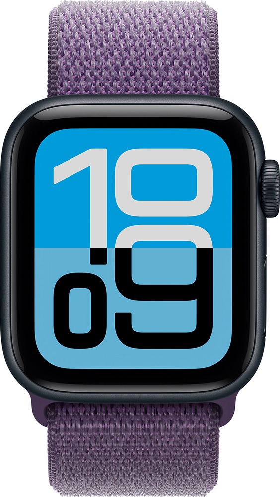 Умные часы Apple Watch SE 3 40 мм, GPS, Midnight Aluminium Case with Purple Fog Sport Loop, Полуночный черный/Лиловый туман детальное изображение - 2