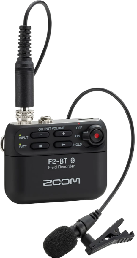 Рекордер Zoom F2-BT Bluetooth, 32 бит, Черный детальное изображение - 1