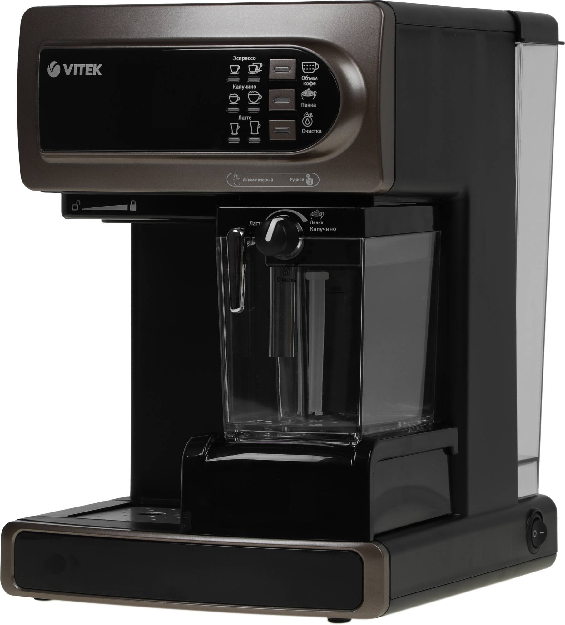 Кофеварка рожковая Vitek VT-1517 BN, Коричневый детальное изображение - 7