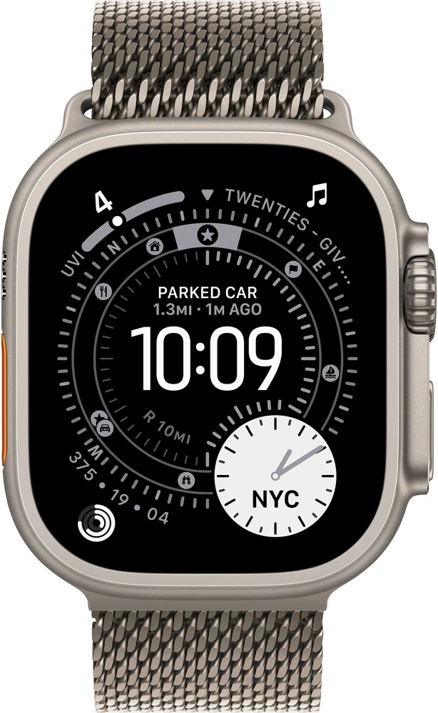 Умные часы Apple Watch Ultra 3 49 мм, Natural Titanium Case with Natural Milanese Loop, Серебристый (S) №2