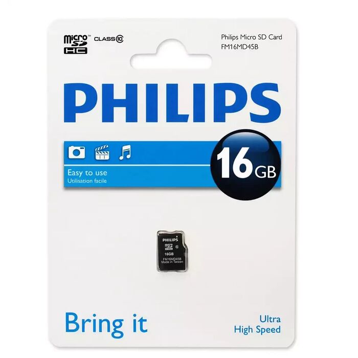 Карта памяти Philips MicroSD (FM16MD45B/97), 16 Гб №1