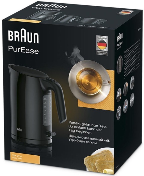 Электрический чайник Braun PurEase WK 3110 1.7 л, Черный детальное изображение - 2