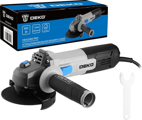 Углошлифовальная машина (УШМ) DEKO DKAG900 PRO 085-1054, 125 мм, 12000 об/мин, 900 Вт детальное изображение - 6
