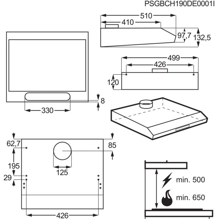 Вытяжка Electrolux LFU 9215 X, Серебряный детальное изображение - 4