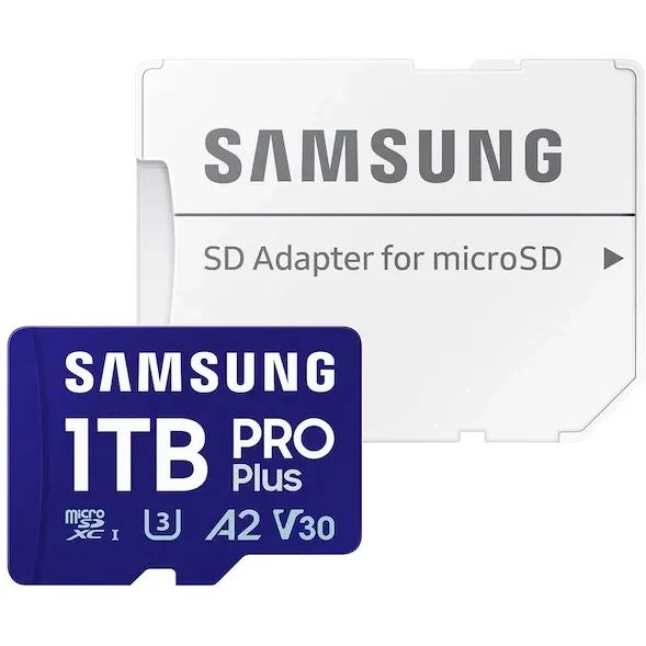 Карта памяти Samsung PRO Plus MicroSD + SD адаптер (MB-MD1T0SA), 1 Тб детальное изображение - 2